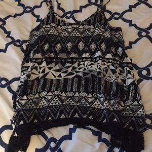Black and white tank top